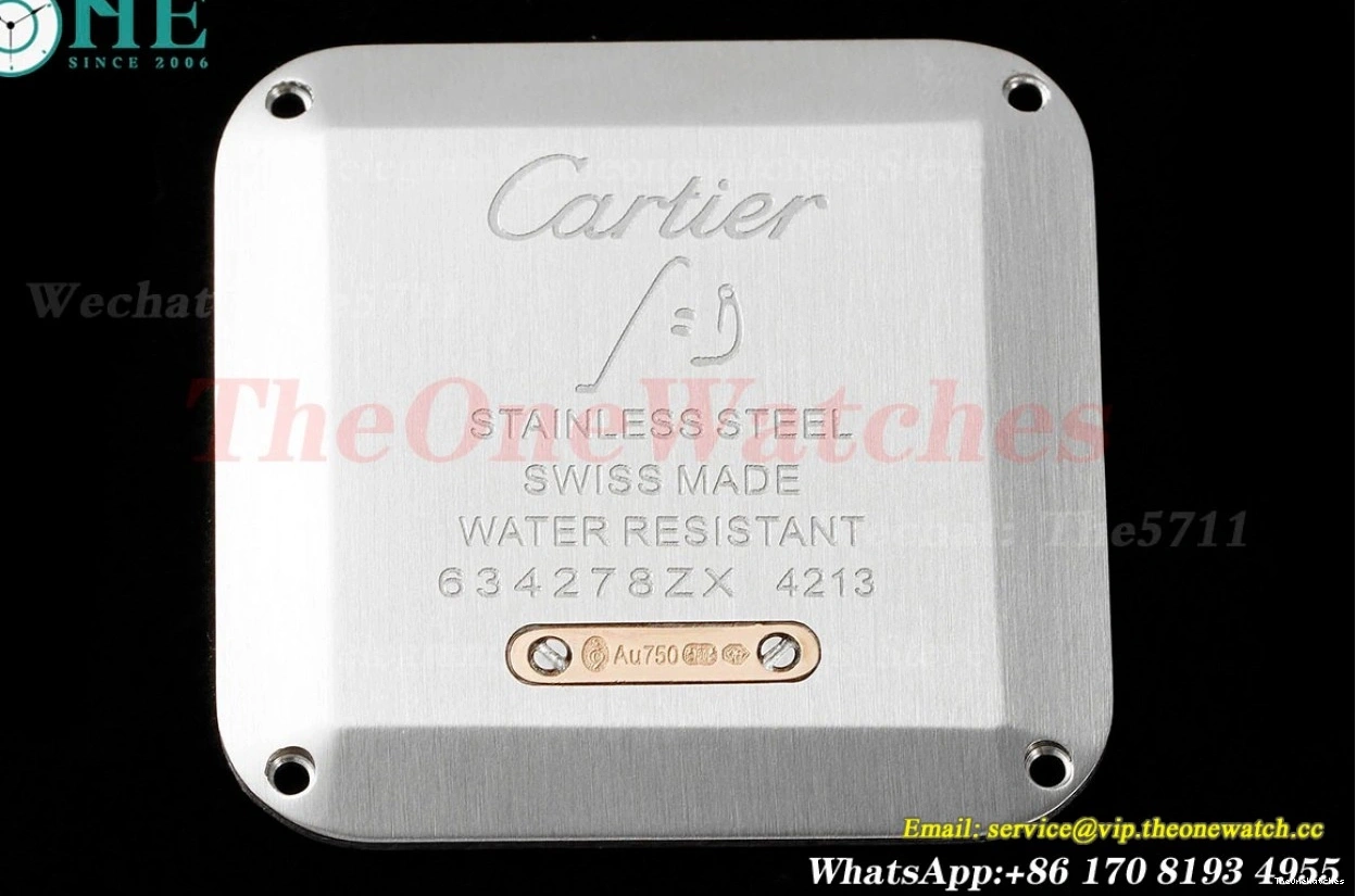 LE AF Dumont RG Silver Dial Brown Santos Quartz 1203